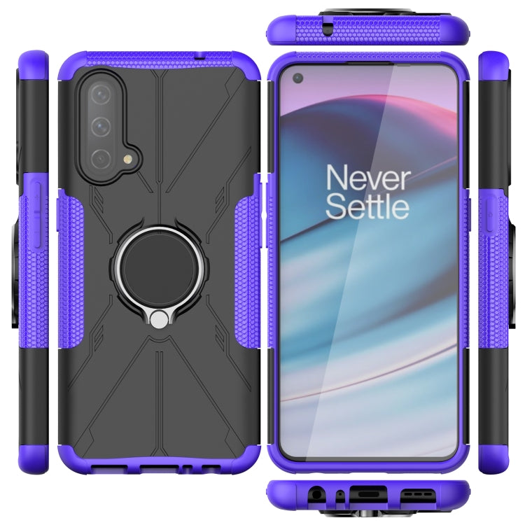 Machine Armor Bear Shockproof PC + TPU Protective Case with Ring Holder For OnePlus Nord CE 5G