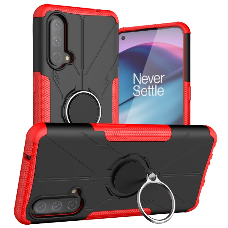 Machine Armor Bear Shockproof PC + TPU Protective Case with Ring Holder For OnePlus Nord CE 5G