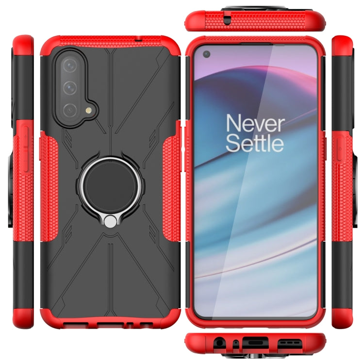 Machine Armor Bear Shockproof PC + TPU Protective Case with Ring Holder For OnePlus Nord CE 5G