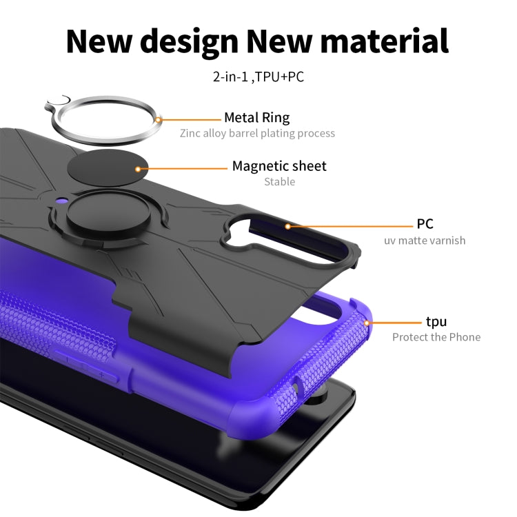 Machine Armor Bear Shockproof PC + TPU Protective Case with Ring Holder For OnePlus Nord CE 5G
