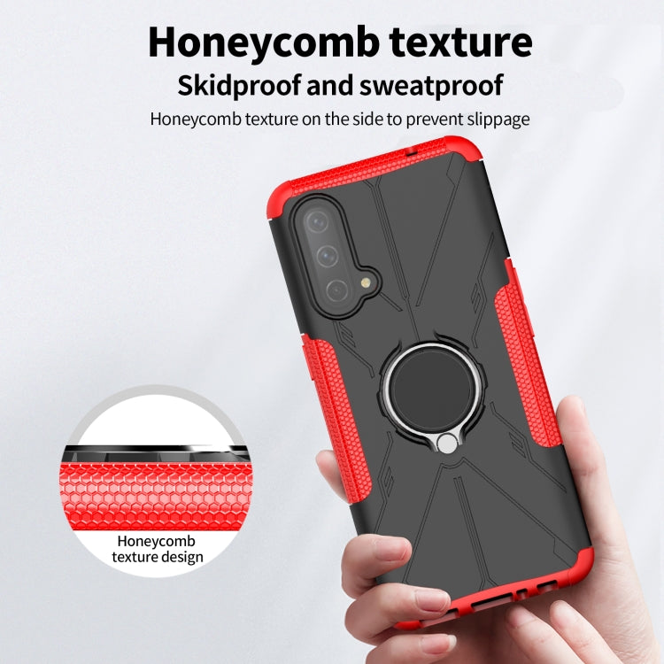 Machine Armor Bear Shockproof PC + TPU Protective Case with Ring Holder For OnePlus Nord CE 5G