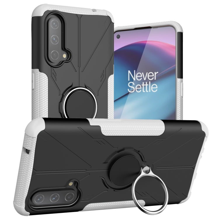 Machine Armor Bear Shockproof PC + TPU Protective Case with Ring Holder For OnePlus Nord CE 5G