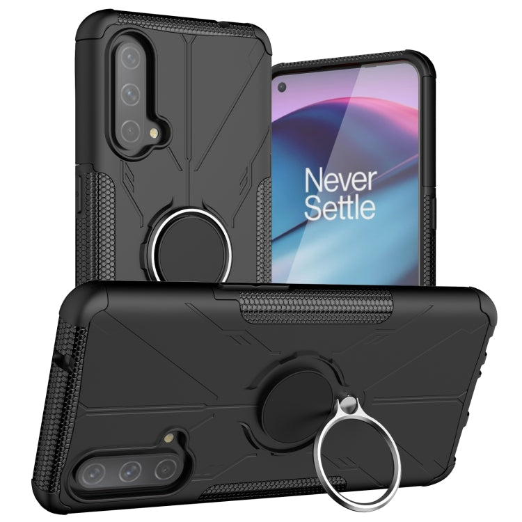 Machine Armor Bear Shockproof PC + TPU Protective Case with Ring Holder For OnePlus Nord CE 5G