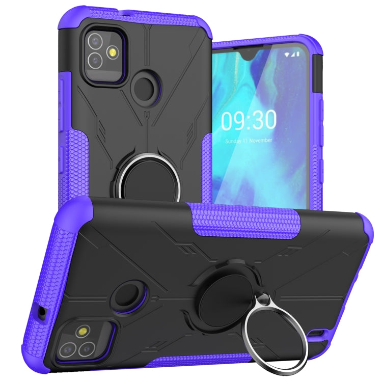 Machine Armor Bear Shockproof PC + TPU Protective Case with Ring Holder For Tecno Pop 5
