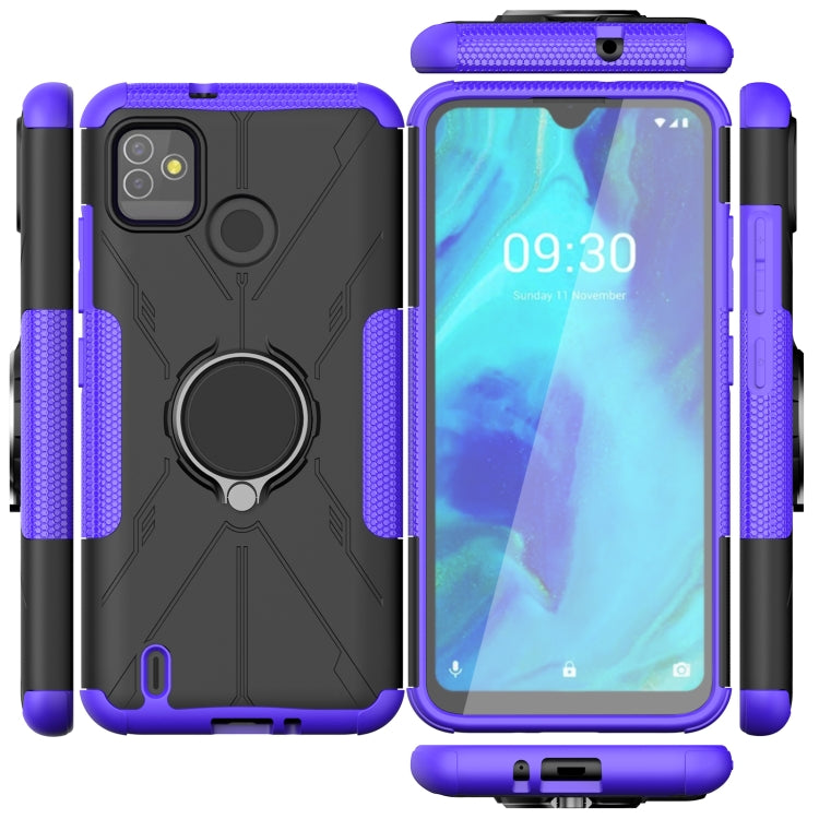 Machine Armor Bear Shockproof PC + TPU Protective Case with Ring Holder For Tecno Pop 5