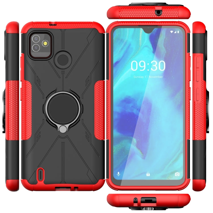 Machine Armor Bear Shockproof PC + TPU Protective Case with Ring Holder For Tecno Pop 5