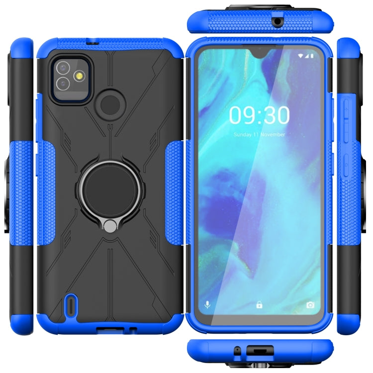Machine Armor Bear Shockproof PC + TPU Protective Case with Ring Holder For Tecno Pop 5