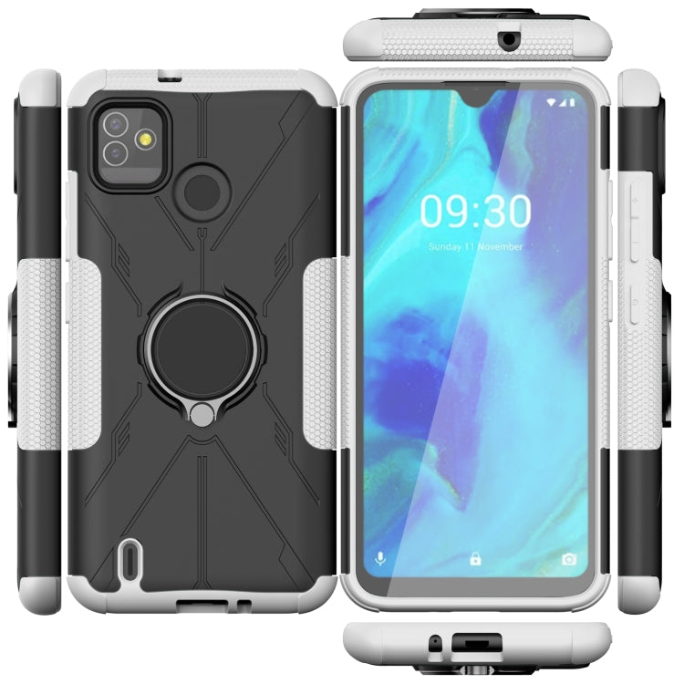 Machine Armor Bear Shockproof PC + TPU Protective Case with Ring Holder For Tecno Pop 5