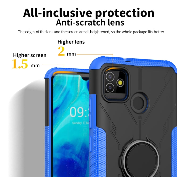 Machine Armor Bear Shockproof PC + TPU Protective Case with Ring Holder For Tecno Pop 5