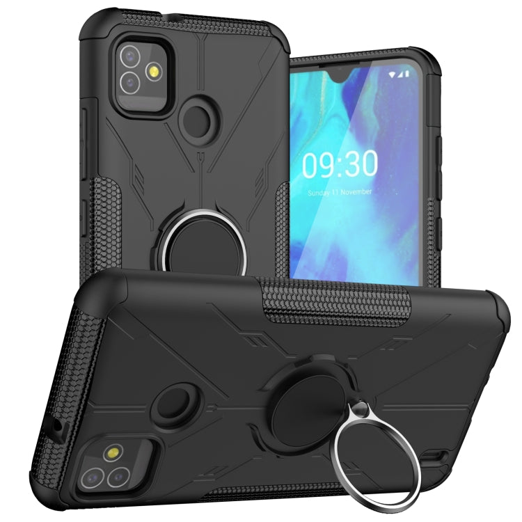 Machine Armor Bear Shockproof PC + TPU Protective Case with Ring Holder For Tecno Pop 5
