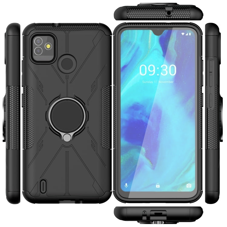 Machine Armor Bear Shockproof PC + TPU Protective Case with Ring Holder For Tecno Pop 5