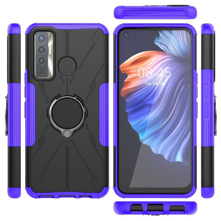 Machine Armor Bear Shockproof PC + TPU Protective Case with Ring Holder For Tecno Camon 17
