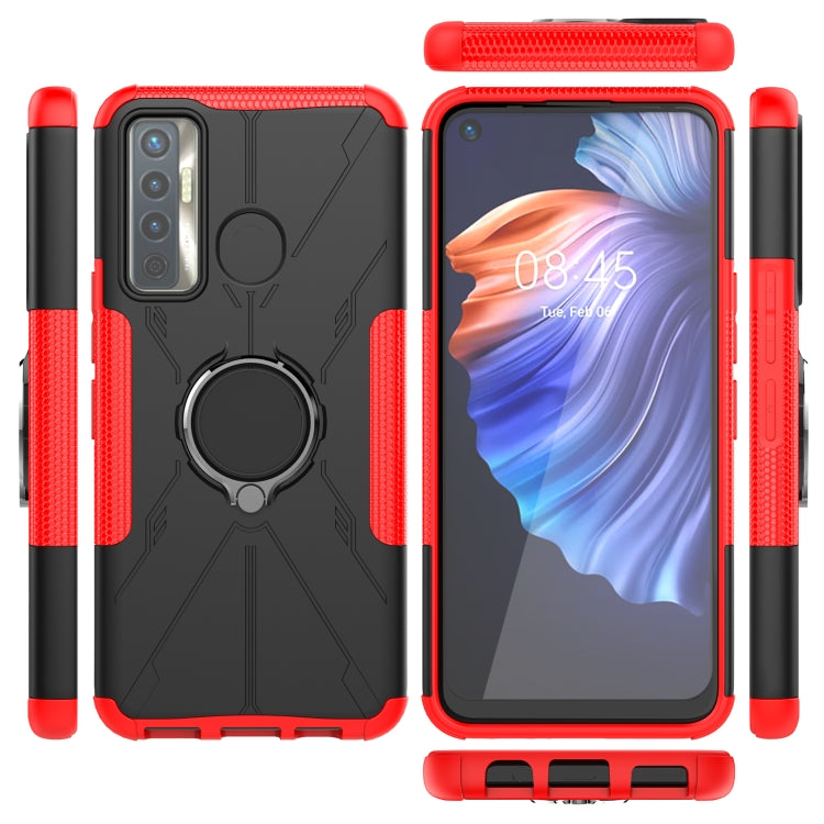Machine Armor Bear Shockproof PC + TPU Protective Case with Ring Holder For Tecno Camon 17
