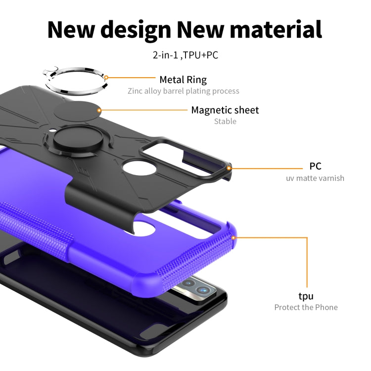 Machine Armor Bear Shockproof PC + TPU Protective Case with Ring Holder For Tecno Camon 17