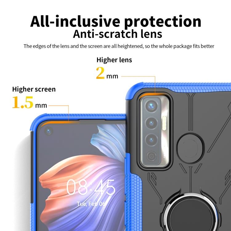 Machine Armor Bear Shockproof PC + TPU Protective Case with Ring Holder For Tecno Camon 17
