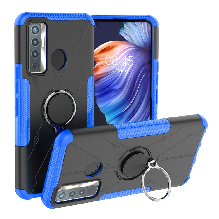 Machine Armor Bear Shockproof PC + TPU Protective Case with Ring Holder For Tecno Camon 17