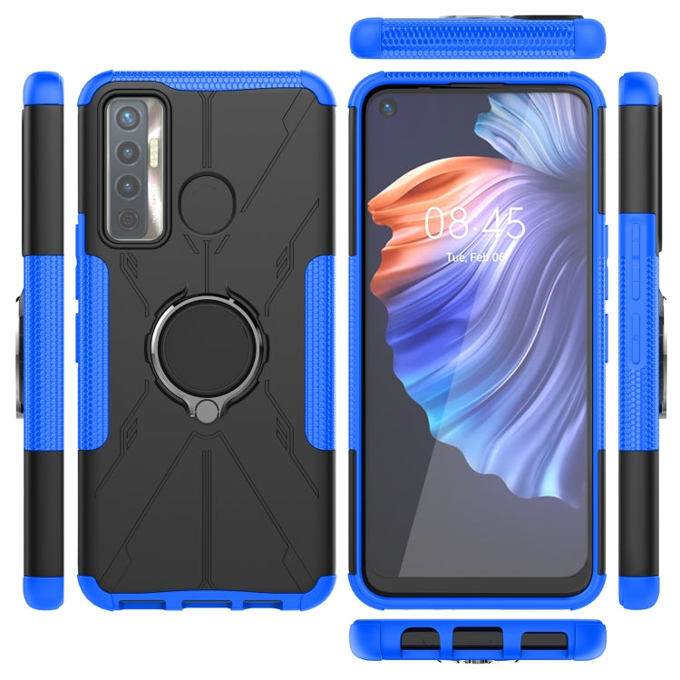 Machine Armor Bear Shockproof PC + TPU Protective Case with Ring Holder For Tecno Camon 17