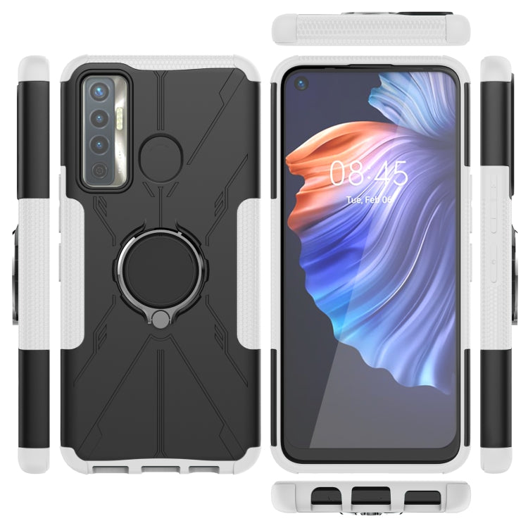 Machine Armor Bear Shockproof PC + TPU Protective Case with Ring Holder For Tecno Camon 17