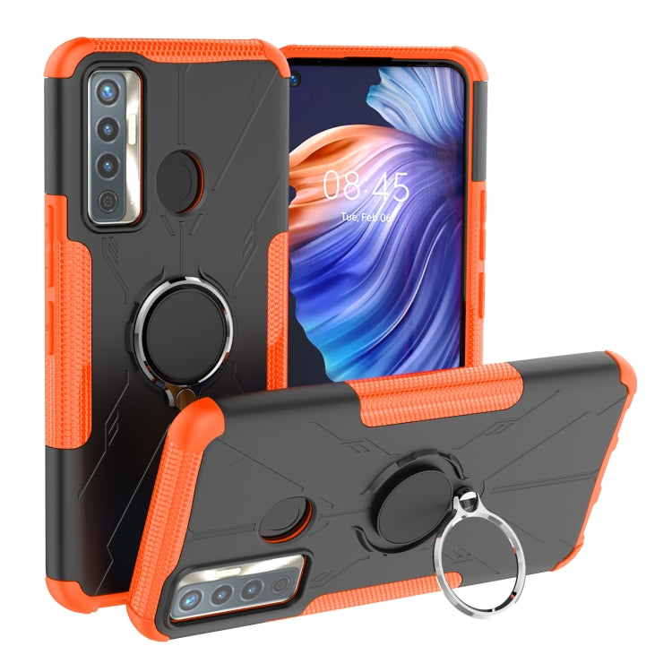 Machine Armor Bear Shockproof PC + TPU Protective Case with Ring Holder For Tecno Camon 17