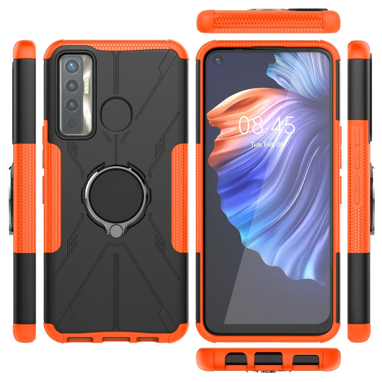 Machine Armor Bear Shockproof PC + TPU Protective Case with Ring Holder For Tecno Camon 17