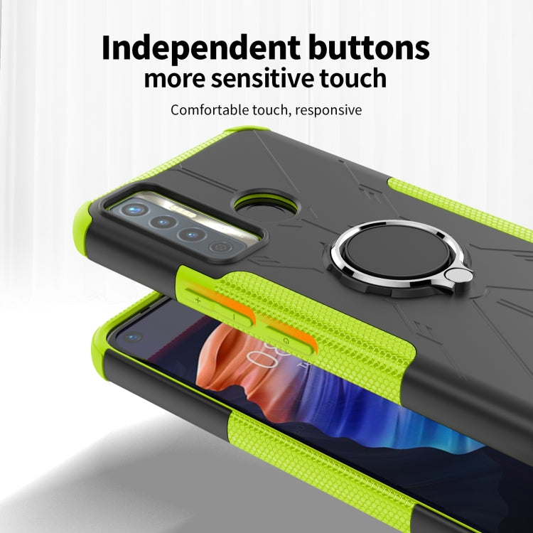 Machine Armor Bear Shockproof PC + TPU Protective Case with Ring Holder For Tecno Camon 17
