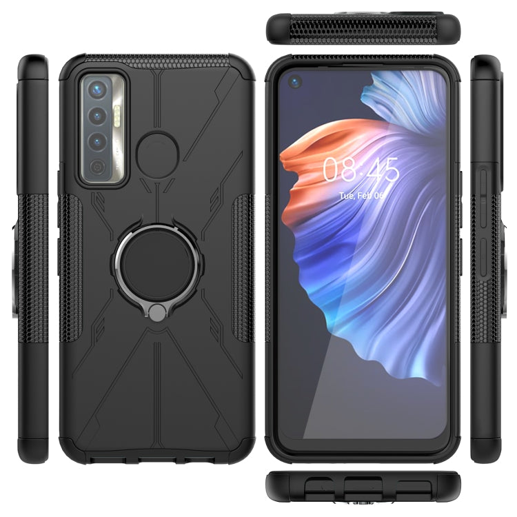 Machine Armor Bear Shockproof PC + TPU Protective Case with Ring Holder For Tecno Camon 17