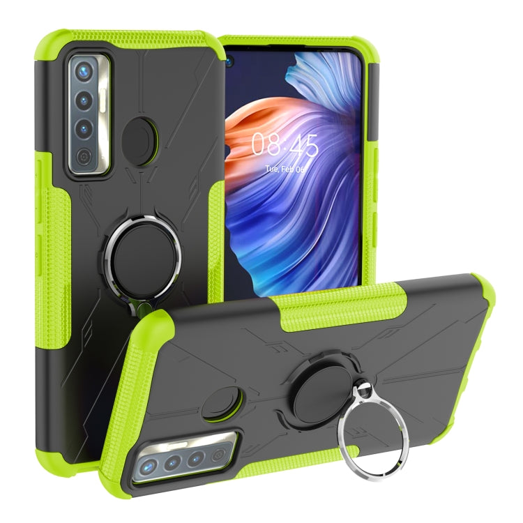 Machine Armor Bear Shockproof PC + TPU Protective Case with Ring Holder For Tecno Camon 17