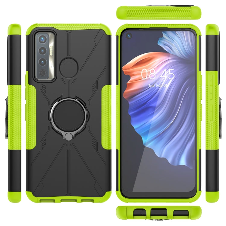 Machine Armor Bear Shockproof PC + TPU Protective Case with Ring Holder For Tecno Camon 17
