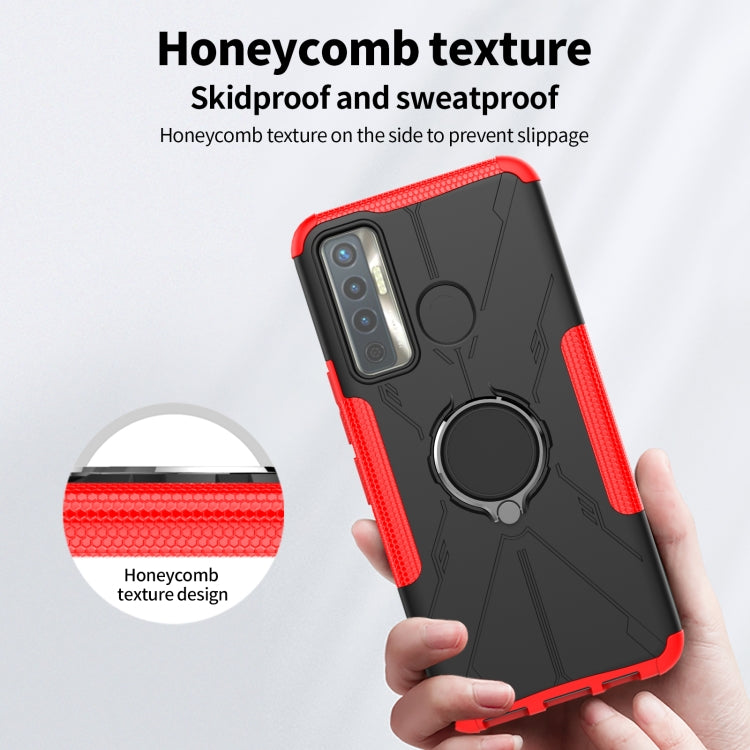 Machine Armor Bear Shockproof PC + TPU Protective Case with Ring Holder For Tecno Camon 17