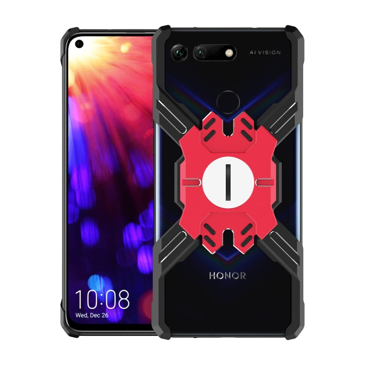 For Huawei Honor V20 Hero Series Anti-fall Wear-resistant Metal Protective Case with Bracket