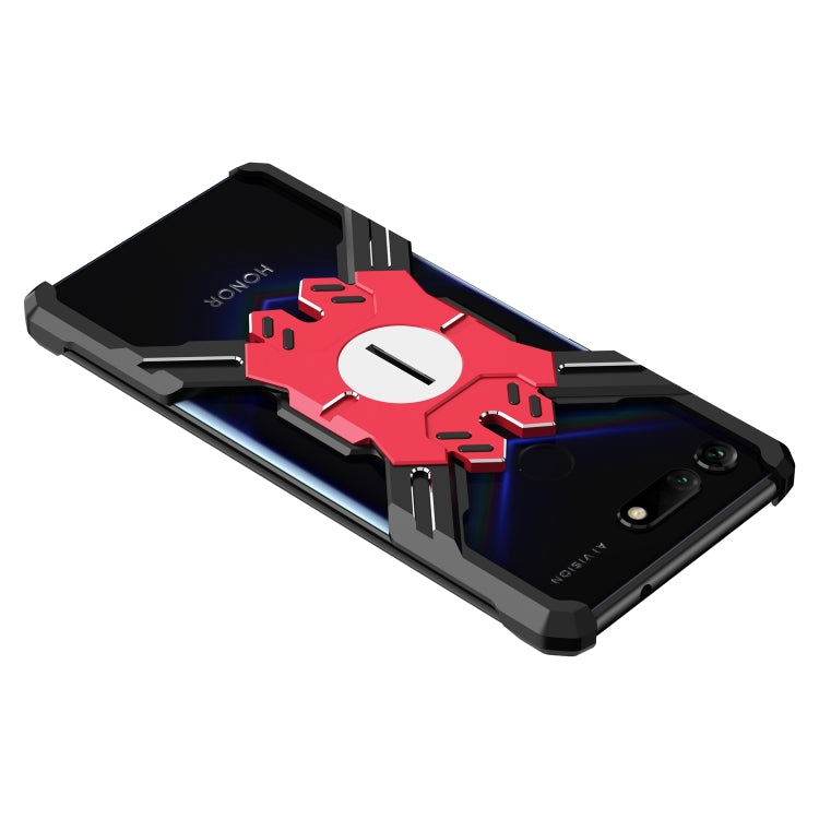 For Huawei Honor V20 Hero Series Anti-fall Wear-resistant Metal Protective Case with Bracket
