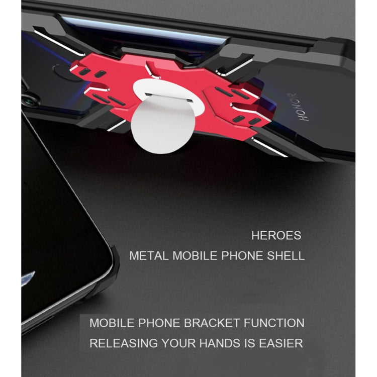 For Huawei Honor V20 Hero Series Anti-fall Wear-resistant Metal Protective Case with Bracket