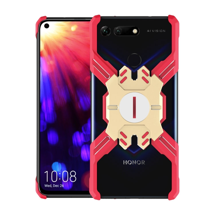 For Huawei Honor V20 Hero Series Anti-fall Wear-resistant Metal Protective Case with Bracket