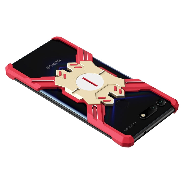 For Huawei Honor V20 Hero Series Anti-fall Wear-resistant Metal Protective Case with Bracket