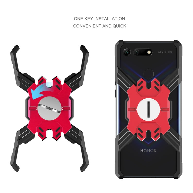 For Huawei Honor V20 Hero Series Anti-fall Wear-resistant Metal Protective Case with Bracket
