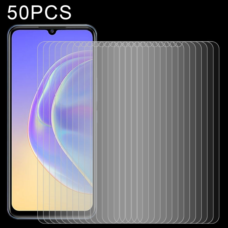 For vivo V21e / V21e 5G 50 PCS 0.26mm 9H 2.5D Tempered Glass Film