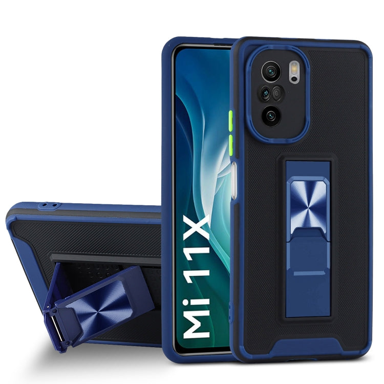 For Xiaomi Mi 11X Dual-color Skin Feel TPU + PC Magnetic Shockproof Case with Invisible Holder