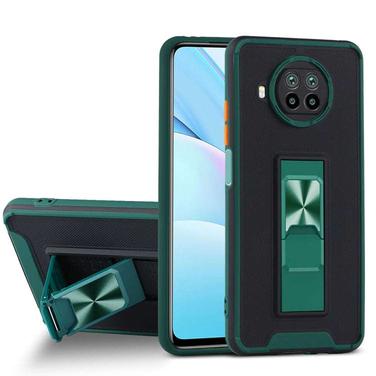 For Xiaomi Mi 10T Lite 5G Dual-color Skin Feel TPU + PC Magnetic Shockproof Case with Invisible Holder