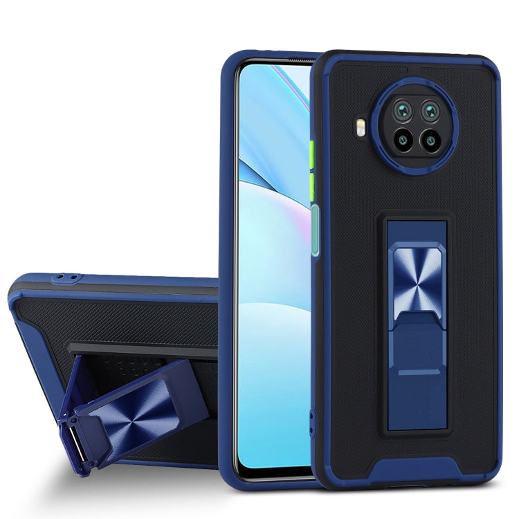 For Xiaomi Mi 10T Lite 5G Dual-color Skin Feel TPU + PC Magnetic Shockproof Case with Invisible Holder