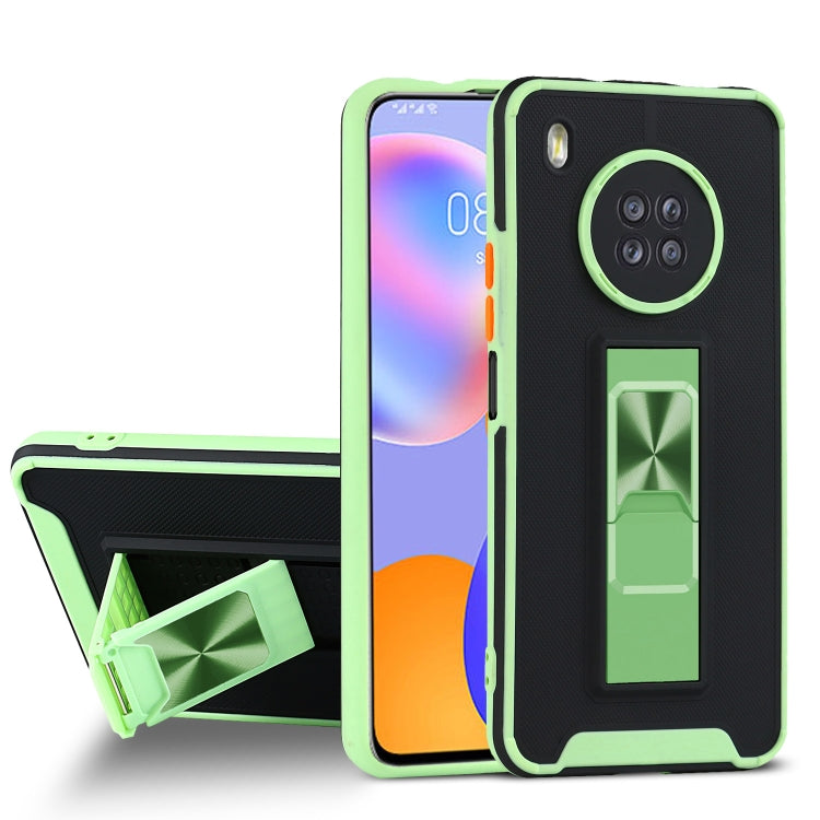 For Huawei Y9a Dual-color Skin Feel TPU + PC Magnetic Shockproof Case with Invisible Holder