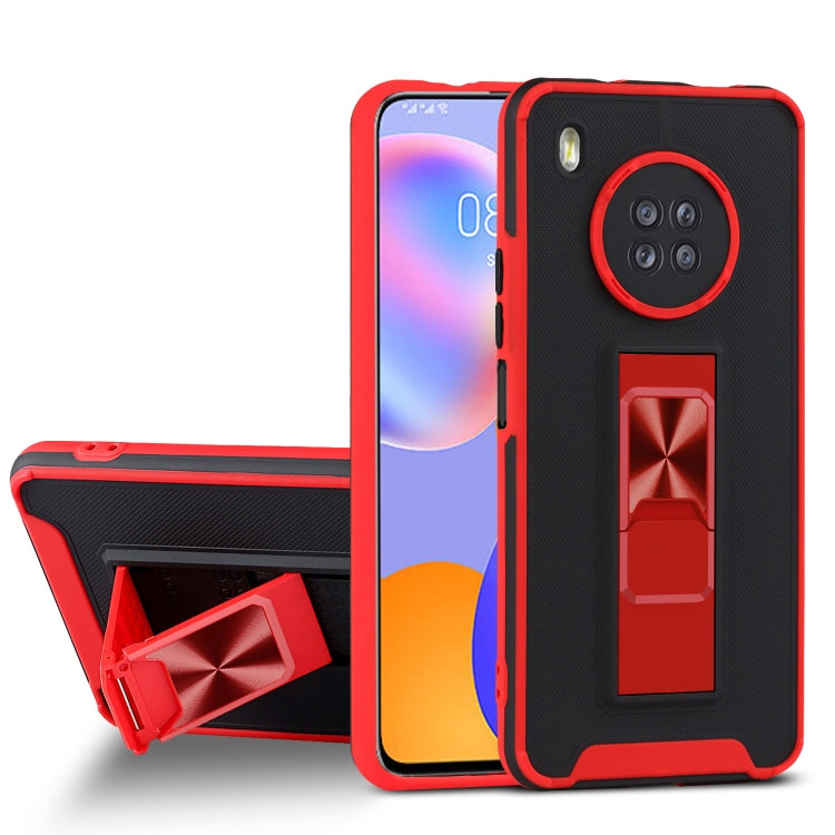 For Huawei Y9a Dual-color Skin Feel TPU + PC Magnetic Shockproof Case with Invisible Holder
