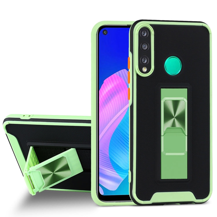 For Huawei Y7p Dual-color Skin Feel TPU + PC Magnetic Shockproof Case with Invisible Holder