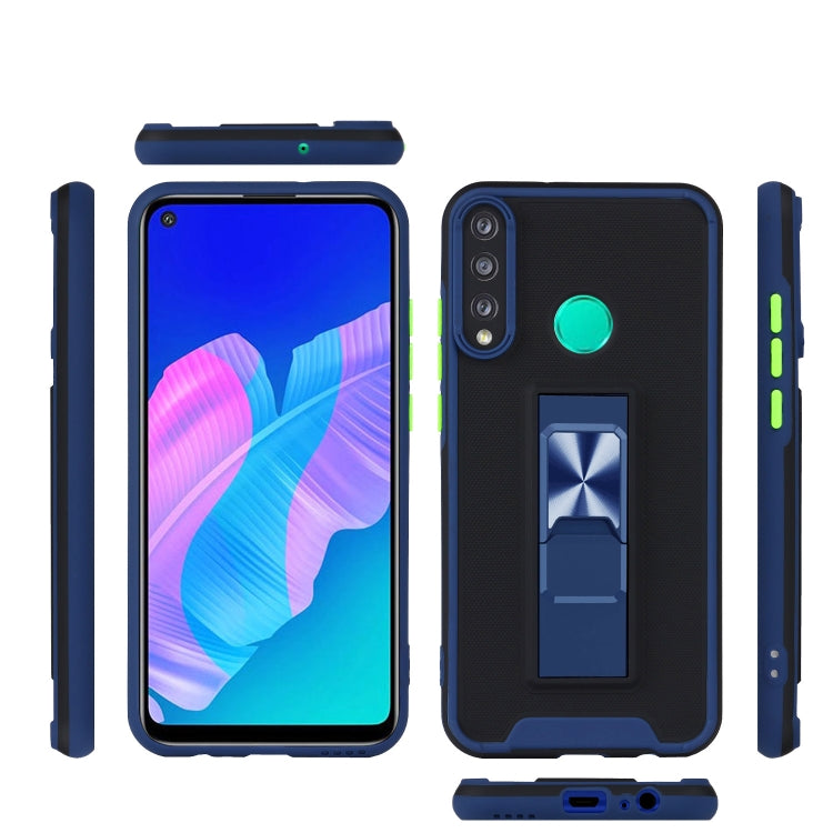 For Huawei Y7p Dual-color Skin Feel TPU + PC Magnetic Shockproof Case with Invisible Holder