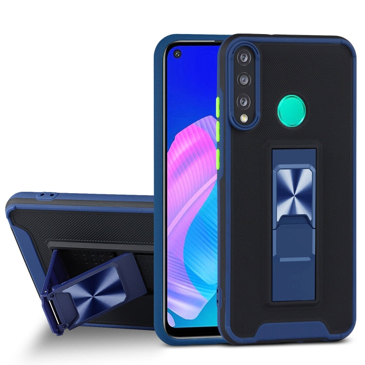 For Huawei Y7p Dual-color Skin Feel TPU + PC Magnetic Shockproof Case with Invisible Holder