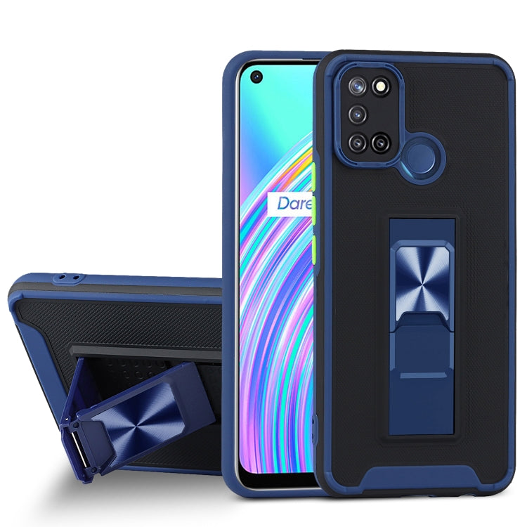 For OPPO Realme C17 Dual-color Skin Feel TPU + PC Magnetic Shockproof Case with Invisible Holder
