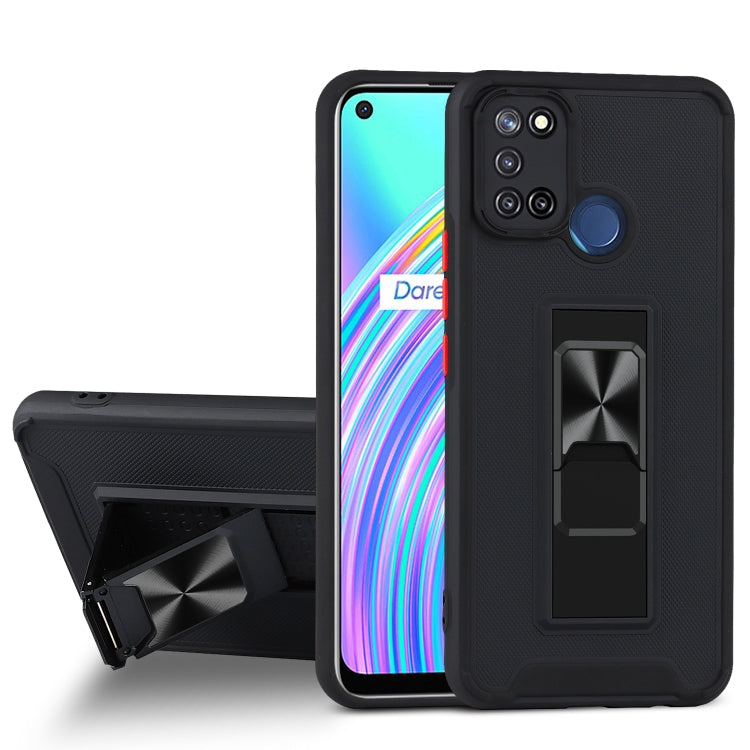 For OPPO Realme C17 Dual-color Skin Feel TPU + PC Magnetic Shockproof Case with Invisible Holder