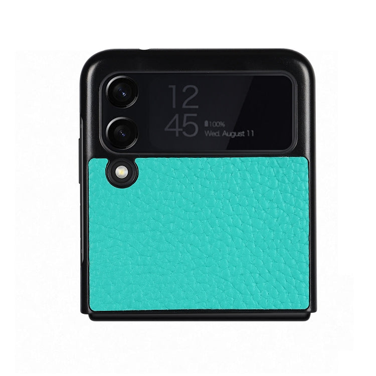 For Samsung Galaxy Z Flip3 5G Lychee Texture Leather Protective Case with Holder