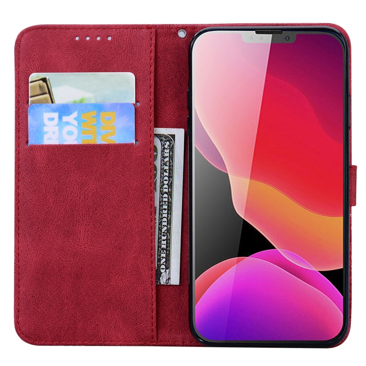 For iPhone 13 Retro Skin Feel Butterflies Embossing Horizontal Flip Leather Case with Holder & Card Slots & Wallet