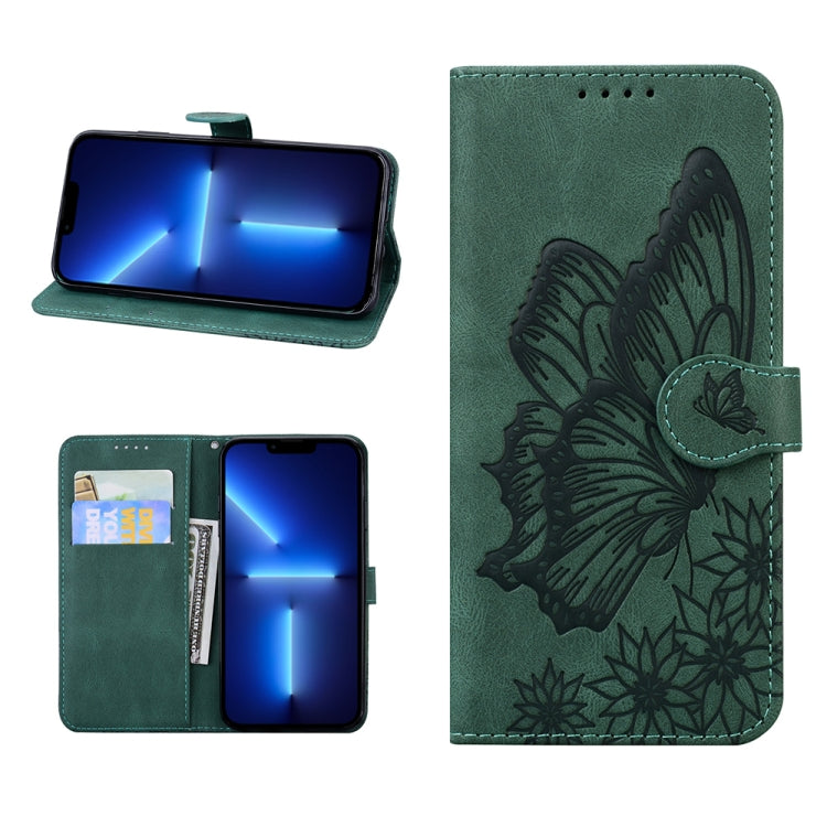 For iPhone 13 Pro Retro Skin Feel Butterflies Embossing Horizontal Flip Leather Case with Holder & Card Slots & Wallet