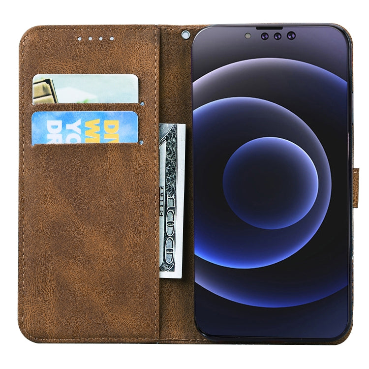 For iPhone 13 Pro Retro Skin Feel Butterflies Embossing Horizontal Flip Leather Case with Holder & Card Slots & Wallet